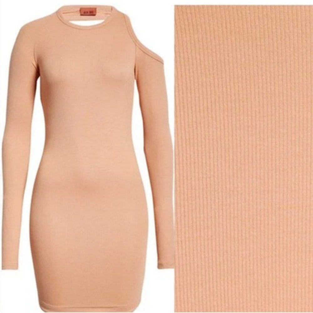 ALIX NYC One Shoulder Dress in Nude